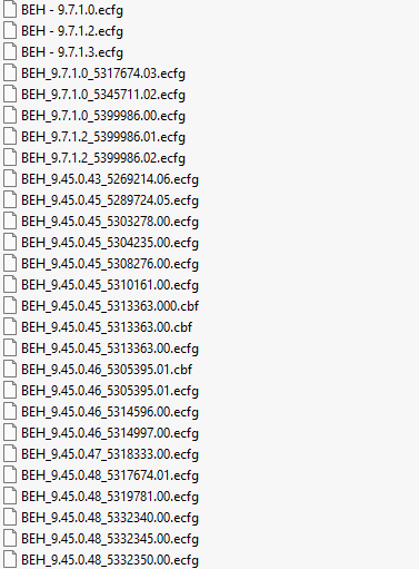 BEH ecfg files